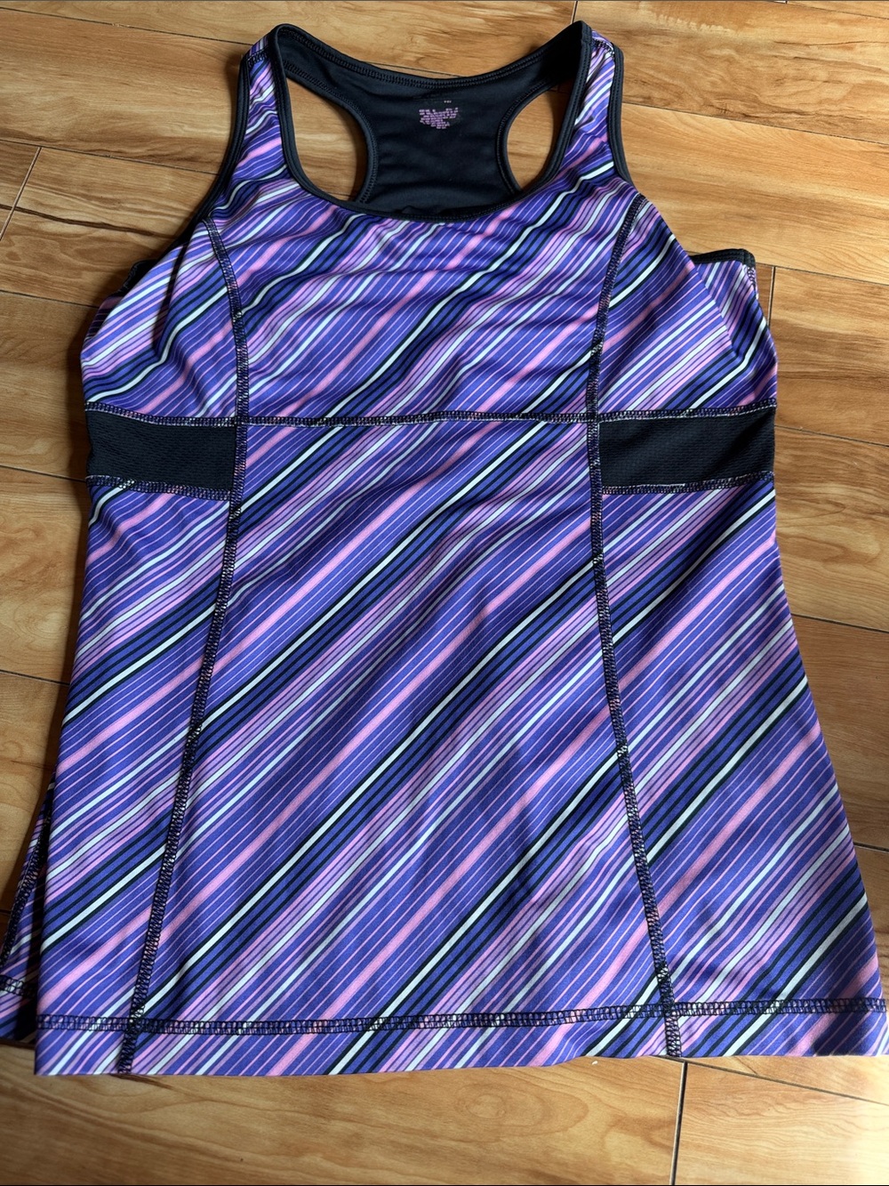 tek gear Purple Striped Racerback Swim Coverup